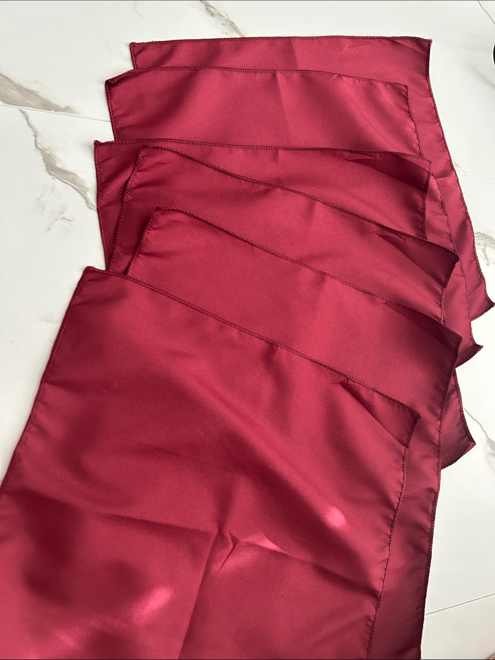 New in Package - Deep Berry Burgundy Cloth Dinner Napkins – Set of 6